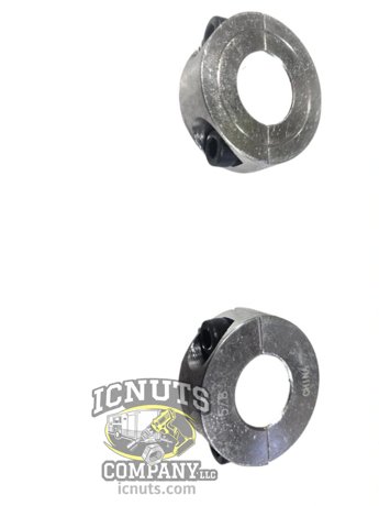 Pair of split-shaft collars for fish house winch shafts