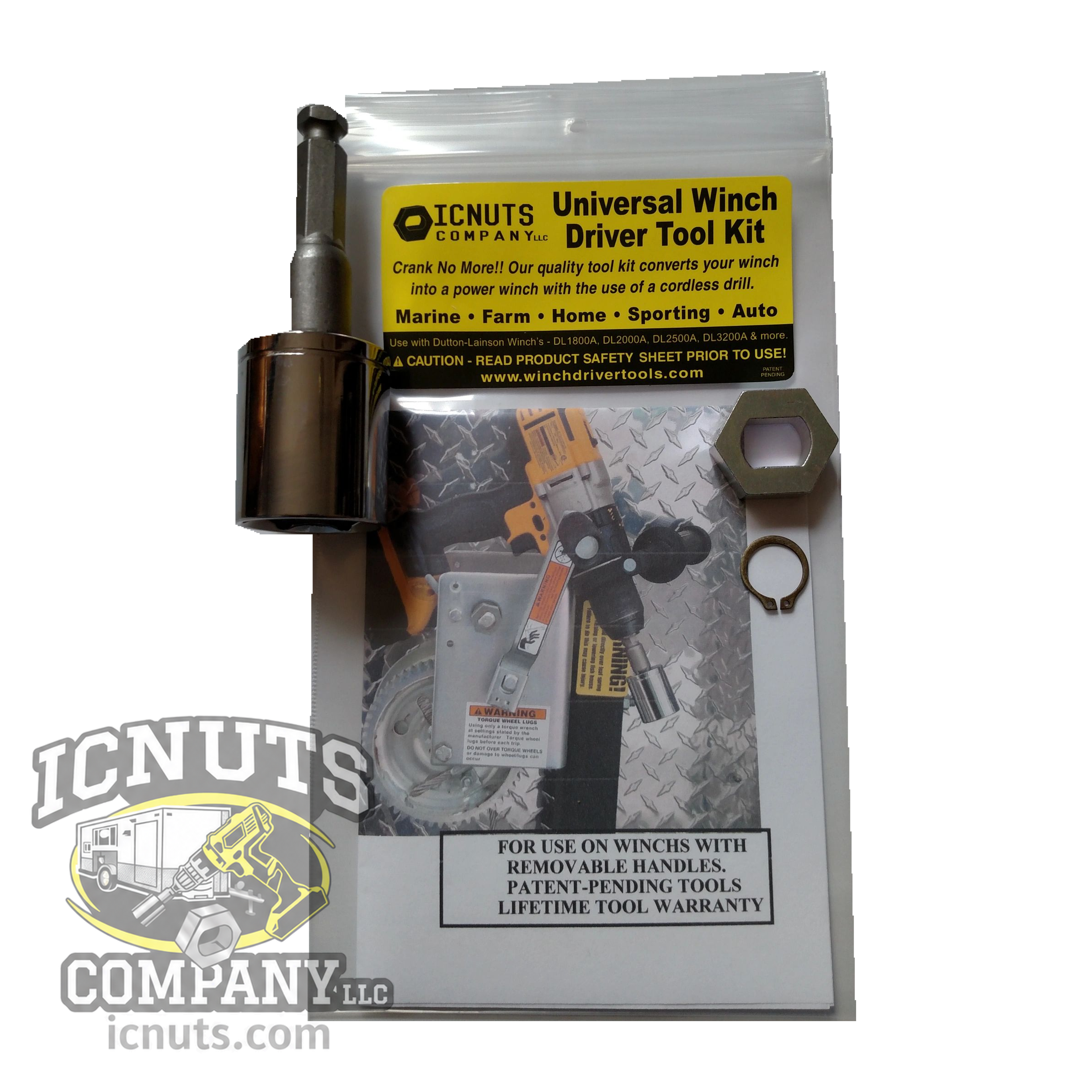 ICNUTS Marine Cordless Drill Winch Tool Kit