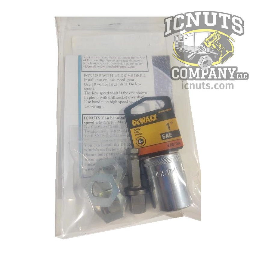 ICNUTS 3-Winch Mega Tool Kit | Cordless Drill Adapters