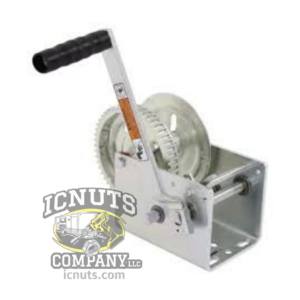Boat trailer winch with manual crank handle